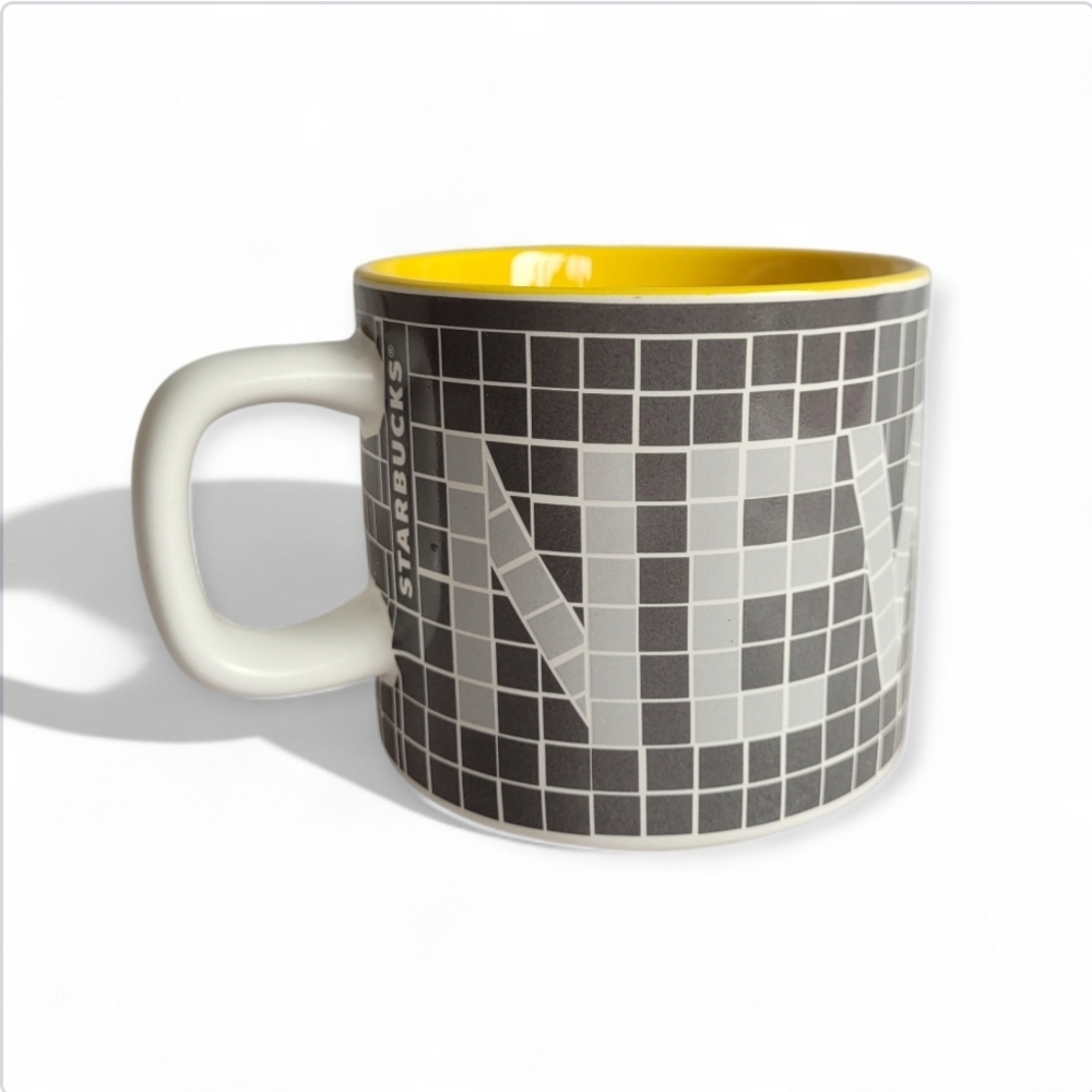 Starbucks New York Subway Mug Gray and Yellow